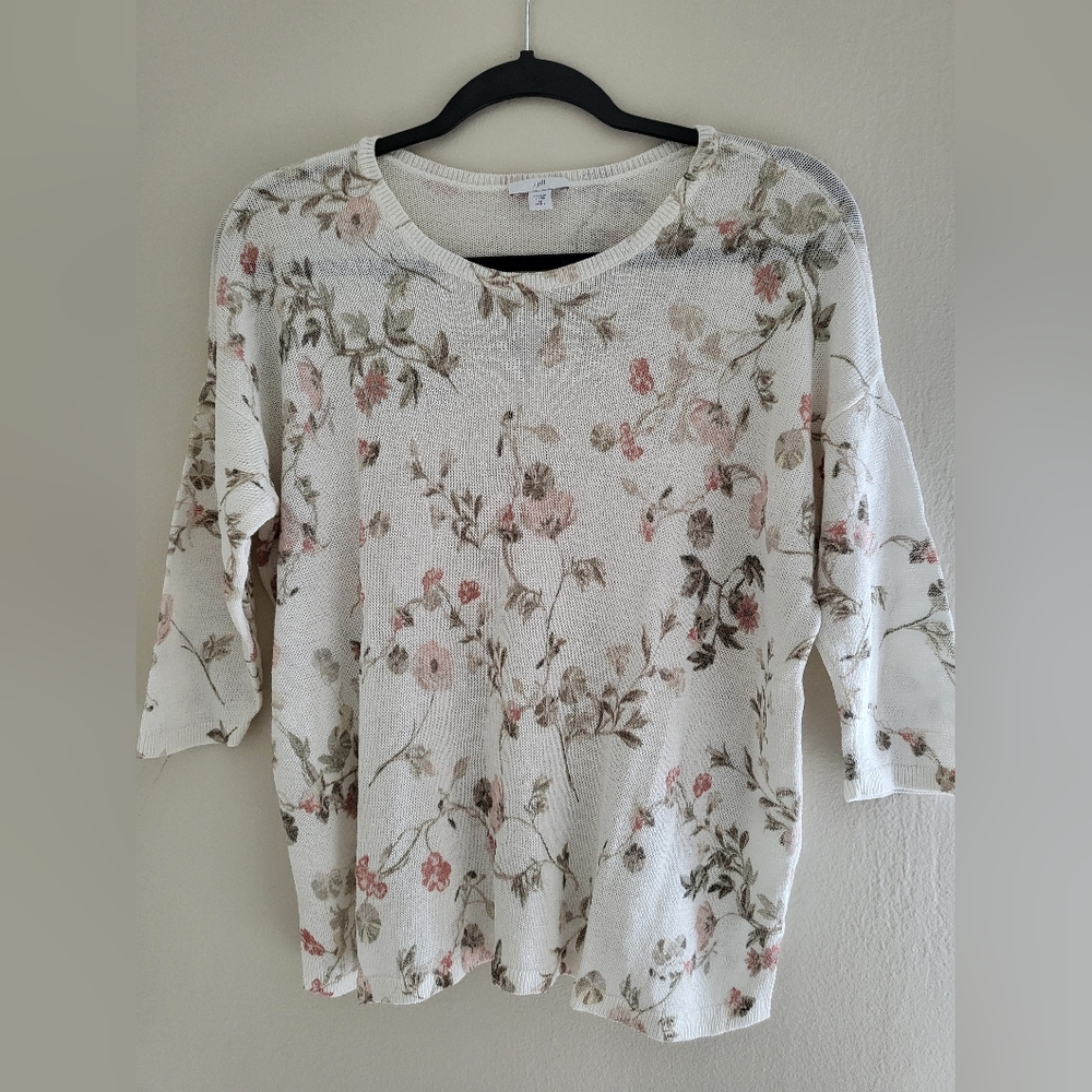 J Jill light weight sweater top size M